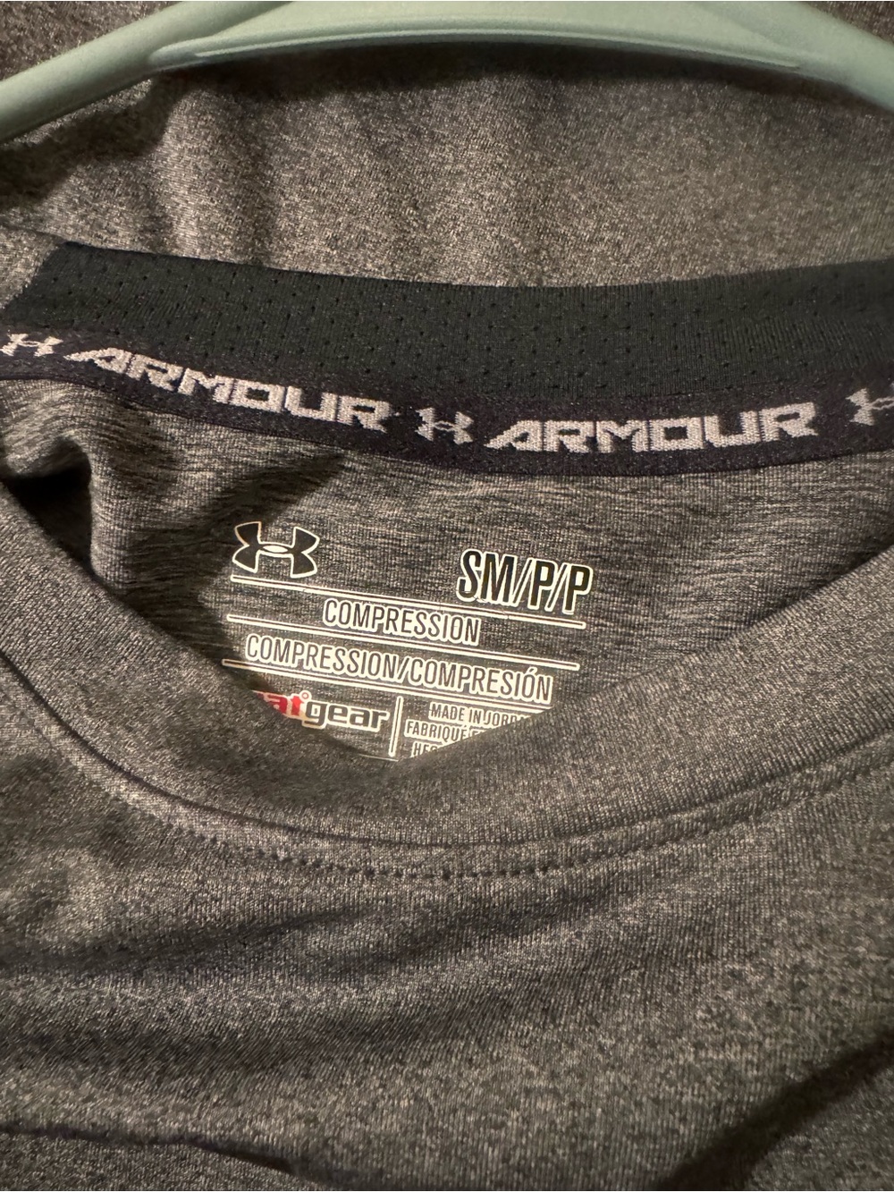 Under Armour Men's Compression Short Sleeve Shirt - Heather Gray EUC
